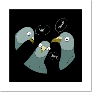 Cute and Funny Pigeons Posters and Art